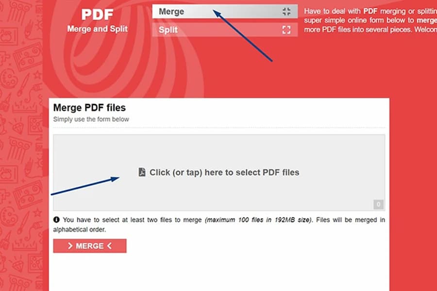 Phần mềm ghép file PDF bằng Split and Merge