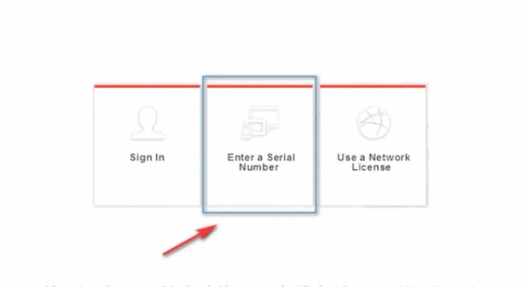 Chọn Enter a Serial Number để kích hoạt phần mềm