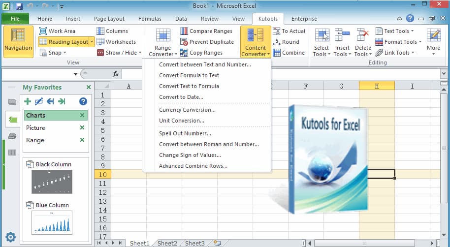 tách nối file bằng kutools for excel
