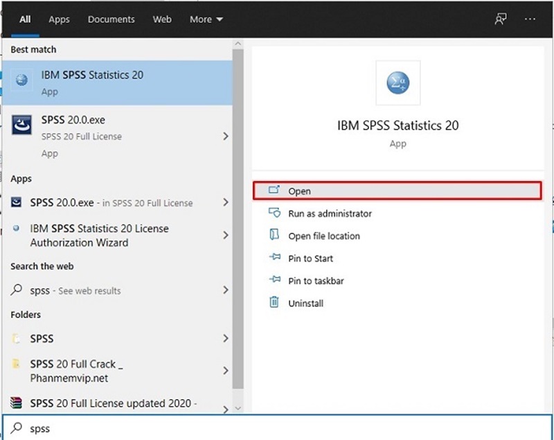 Tải spss 20 miễn phí và tiến hành giải nén